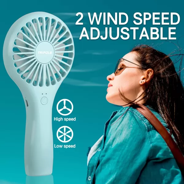 TriPole Mini Handheld Fan Bundle Small Portable Fan Battery Operated Rechargeable Fans for Kids Girls
