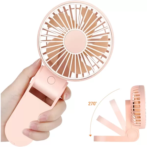 TriPole Pink Handheld Fans Bundle Mini Personal Fan Battery Operated Portable Fans for Kids Girls Children Students
