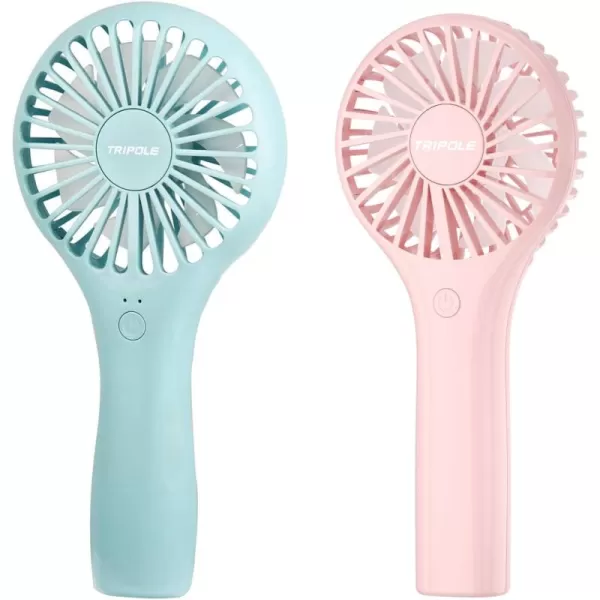 TriPole Handheld Fan Mini Portable Fan Bundle Small 2000mAh Battery Operated Personal Fan for Women Girs Travel Makeup Lash Extensions