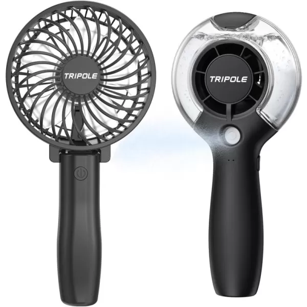TriPole Handheld Fan Misting Fan Bundle 3 Speeds Strong Airflow Portable Hand Held Fan with Water Spray for Outdoor Travel Summer Gifts