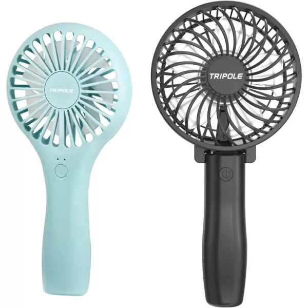 TriPole Mini Handheld Fan Bundle Cute Small Fan Foldable Personal Fan