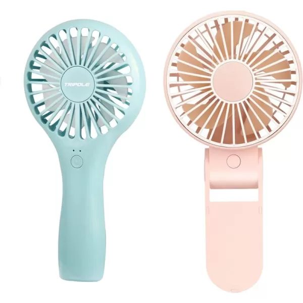 TriPole Mini Handheld Fan Bundle Small Portable Fan Battery Operated Rechargeable Fans for Kids Girls