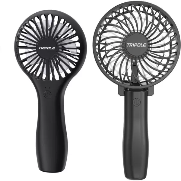 TriPole Portable Handheld Fan Bundle Mini Personal Battery Operated Fans for Eyelash Makeup Travel Outdoor Events Wedding