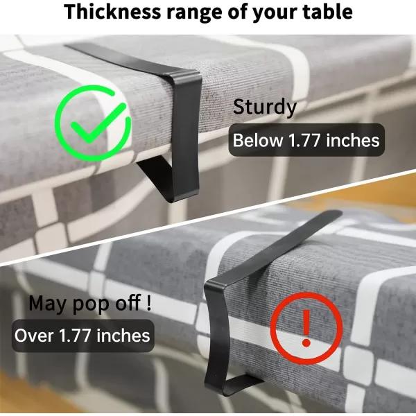TriPole 16 Pack Tablecloth Clips for Outdoor Tables Stainless Steel Picnic Table Clips for Tablecloth Metal Table Cover Clips Table Skirt Clips Clamps for Picnic Camping Patio Wedding Party Dark Grey