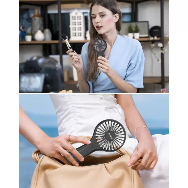 TriPole Handheld Fan Mini Fan Portable 5000 mAh Battery Operated Small Personal Fan with Powerful Wind USB Rechargeable Eyelash Fan for Makeup Girls Kids Women Summer Wedding Outdoor Travel BlueBlack