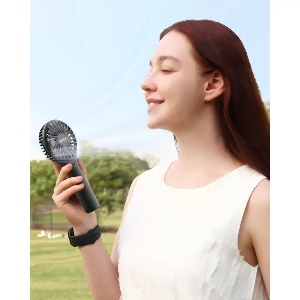 TriPole Portable Handheld Fan Mini Personal Fan with 3 Speeds Powerful Little Battery Hand Held Fan for Travel Trip Outdoor Concerts Cute Small Rechargeable Lash Fan for Makeup Skincare Drying PinkBlack