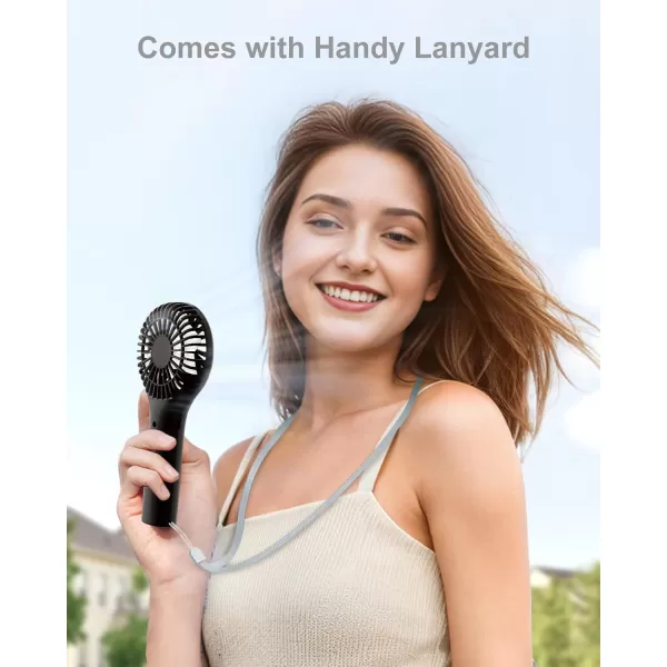 TriPole Portable Handheld Fan Mini Personal Fan with 3 Speeds Powerful Little Battery Hand Held Fan for Travel Trip Outdoor Concerts Cute Small Rechargeable Lash Fan for Makeup Skincare Drying PinkBlack