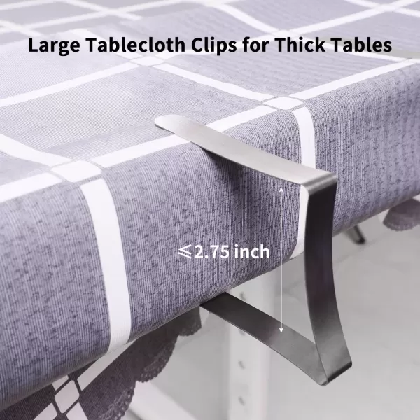 TriPole Tablecloth Clips 16Pack Stainless Steel Table Cover Clamps Skirt Clips for Home Kitchen Restaurant Picnic Tables16 Pack Large