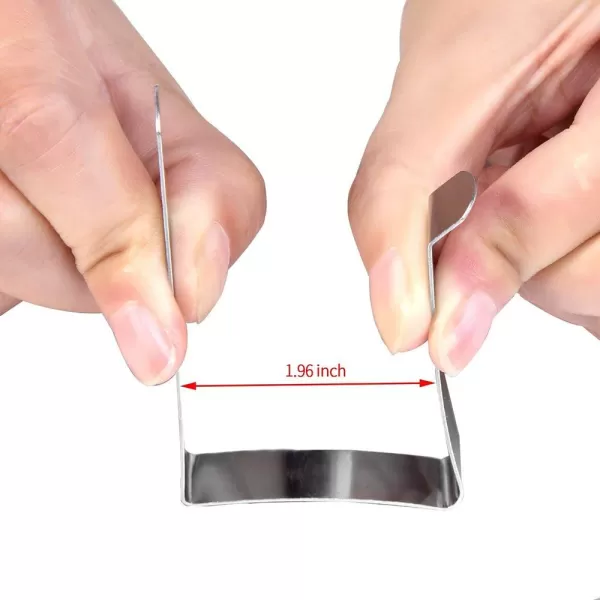 TriPole Tablecloth Clips 16Pack Stainless Steel Table Cover Clamps Skirt Clips for Home Kitchen Restaurant Picnic Tables24 pack