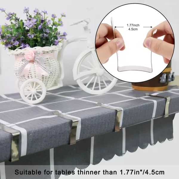 TriPole Tablecloth Clips 16Pack Stainless Steel Table Cover Clamps Skirt Clips for Home Kitchen Restaurant Picnic Tables32 pack