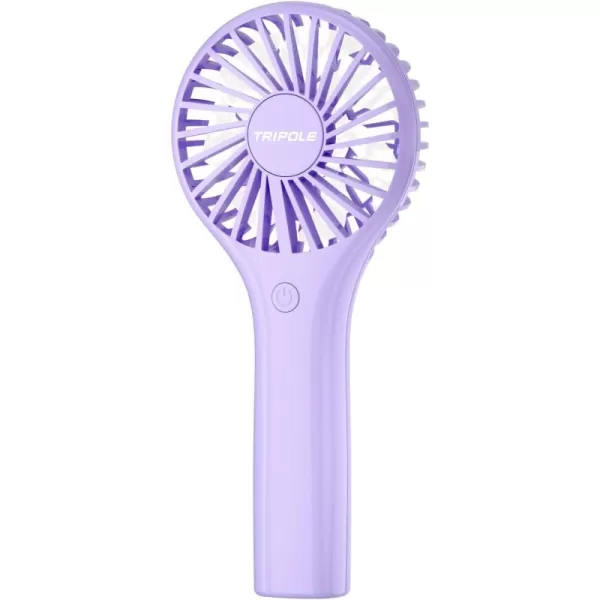 TriPole Portable Handheld Fan Mini Personal Fan with 3 Speeds Powerful Little Battery Hand Held Fan for Travel Trip Outdoor Concerts Cute Small Rechargeable Lash Fan for Makeup Skincare Drying PinkPurple