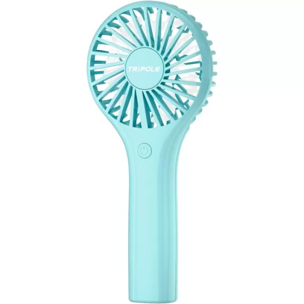 TriPole Portable Handheld Fan Mini Personal Fan with 3 Speeds Powerful Little Battery Hand Held Fan for Travel Trip Outdoor Concerts Cute Small Rechargeable Lash Fan for Makeup Skincare Drying PinkCyan