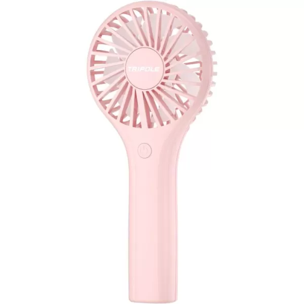 TriPole Portable Handheld Fan Mini Personal Fan with 3 Speeds Powerful Little Battery Hand Held Fan for Travel Trip Outdoor Concerts Cute Small Rechargeable Lash Fan for Makeup Skincare Drying PinkPink