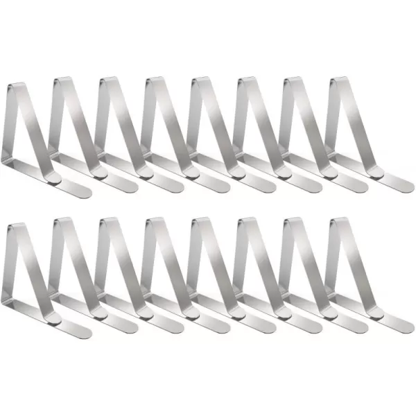 TriPole Tablecloth Clips 16Pack Stainless Steel Table Cover Clamps Skirt Clips for Home Kitchen Restaurant Picnic Tables16 Pack Large