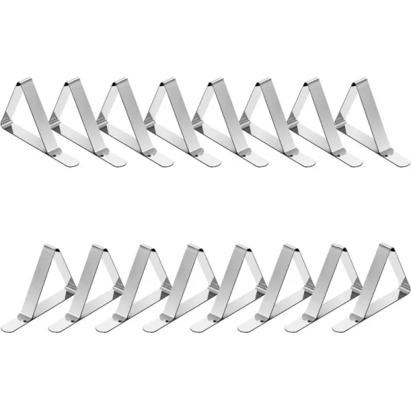 TriPole Tablecloth Clips 16Pack Stainless Steel Table Cover Clamps Skirt Clips for Home Kitchen Restaurant Picnic Tables16 pack