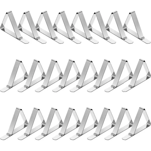TriPole Tablecloth Clips 16Pack Stainless Steel Table Cover Clamps Skirt Clips for Home Kitchen Restaurant Picnic Tables24 pack