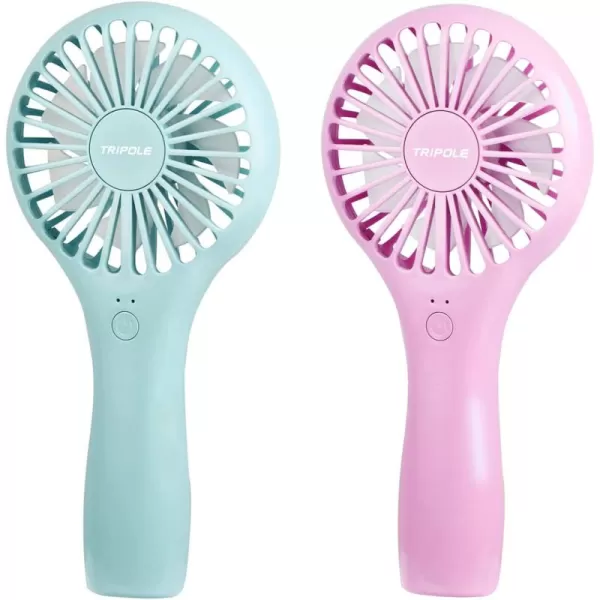 TriPole Handheld Mini Fan Bundle Personal Portable Fans for Kids Girls Women Outdoor Travelling