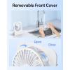 imageTriPole Desk Fan Small Portable Fan 2000 mAh Rechargeable Battery Fan Ultra Quiet 45 Inch Mini Travel Fan with 180 Tilt Folding and 3 Speeds Adjustable for Home Office Desktop WhiteWhite