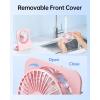 imageTriPole Desk Fan Small Portable Fan 2000 mAh Rechargeable Battery Fan Ultra Quiet 45 Inch Mini Travel Fan with 180 Tilt Folding and 3 Speeds Adjustable for Home Office Desktop WhitePink