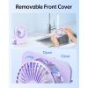 imageTriPole Desk Fan Small Portable Fan 2000 mAh Rechargeable Battery Fan Ultra Quiet 45 Inch Mini Travel Fan with 180 Tilt Folding and 3 Speeds Adjustable for Home Office Desktop WhitePurple