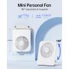 imageTriPole Desk Fan Small Portable Fan 2000 mAh Rechargeable Battery Fan Ultra Quiet 45 Inch Mini Travel Fan with 180 Tilt Folding and 3 Speeds Adjustable for Home Office Desktop WhiteWhite