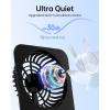 imageTriPole Desk Fan Small Portable Fan 2000 mAh Rechargeable Battery Fan Ultra Quiet 45 Inch Mini Travel Fan with 180 Tilt Folding and 3 Speeds Adjustable for Home Office Desktop WhiteBlack
