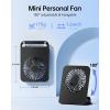 imageTriPole Desk Fan Small Portable Fan 2000 mAh Rechargeable Battery Fan Ultra Quiet 45 Inch Mini Travel Fan with 180 Tilt Folding and 3 Speeds Adjustable for Home Office Desktop WhiteBlack