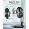 imageTriPole Foldable Standing Fan 12quot Portable Rechargeable Battery Pedestal Fan with Remote Timer Setting Height Adjustable for Home Office 6 Speed 12000mAh Black