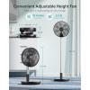 imageTriPole Foldable Standing Fan 12quot Portable Rechargeable Battery Pedestal Fan with Remote Timer Setting Height Adjustable for Home Office 6 Speed 12000mAh Black