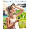 imageTriPole Handheld Portable Fan with LED Display 4000mAh Rechargeable Battery 15200RPM High Speed Airflow Small Personal Hand Held Mini Turbo Fan for Outdoor Trip Beach Camping Walk Travel EssentialBlack
