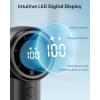 imageTriPole Handheld Portable Fan with LED Display 4000mAh Rechargeable Battery 15200RPM High Speed Airflow Small Personal Hand Held Mini Turbo Fan for Outdoor Trip Beach Camping Walk Travel EssentialBlack