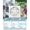 imageTriPole Mini Desk Fan Rechargeable Portable Fan Ultra Quiet Small Personal Fan 45 Inch Travel Fan with 180 Tilt Folding and 3 Speeds Adjustable for Office Desktop Bedroom BlackWhite