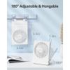 imageTriPole Mini Desk Fan Rechargeable Portable Fan Ultra Quiet Small Personal Fan 45 Inch Travel Fan with 180 Tilt Folding and 3 Speeds Adjustable for Office Desktop Bedroom BlackWhite