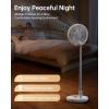 imageTriPole Oscillating Fan Portable Quiet Standing Fan with Remote 12quot Rechargeable Pedestal Fan for Bedroom Office Foldable Battery Powered Travel Fan Adjustable Height 8H Timer 6 Speeds 444Wh