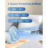 imageTriPole USB Desk Fan 45 Inches Portable Mini Fan Powerful 3 Speeds Wind Personal Desktop Fan with 360 Head Rotation for Home Office Car Indoor Outdoor BlackLight Blue