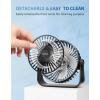 imageTriPole USB Desk Fan 45 Inches Portable Mini Fan Powerful 3 Speeds Wind Personal Desktop Fan with 360 Head Rotation for Home Office Car Indoor Outdoor BlackBlack  Black