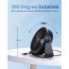 imageTriPole USB Desk Fan 45 Inches Portable Mini Fan Powerful 3 Speeds Wind Personal Desktop Fan with 360 Head Rotation for Home Office Car Indoor Outdoor BlackBlack