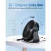 imageTriPole USB Desk Fan 45 Inches Portable Mini Fan Powerful 3 Speeds Wind Personal Desktop Fan with 360 Head Rotation for Home Office Car Indoor Outdoor BlackBlack  Black