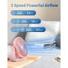 imageTriPole USB Desk Fan 45 Inches Portable Mini Fan Powerful 3 Speeds Wind Personal Desktop Fan with 360 Head Rotation for Home Office Car Indoor Outdoor BlackPink