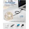 imageTriPole USB Desk Fan 45 Inches Portable Mini Fan Powerful 3 Speeds Wind Personal Desktop Fan with 360 Head Rotation for Home Office Car Indoor Outdoor BlackBeige
