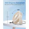 imageTriPole USB Desk Fan 45 Inches Portable Mini Fan Powerful 3 Speeds Wind Personal Desktop Fan with 360 Head Rotation for Home Office Car Indoor Outdoor BlackBeige