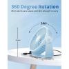 imageTriPole USB Desk Fan 45 Inches Portable Mini Fan Powerful 3 Speeds Wind Personal Desktop Fan with 360 Head Rotation for Home Office Car Indoor Outdoor BlackLight Blue