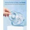 imageTriPole USB Desk Fan 45 Inches Portable Mini Fan Powerful 3 Speeds Wind Personal Desktop Fan with 360 Head Rotation for Home Office Car Indoor Outdoor BlackLight Blue