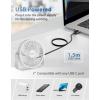 imageTriPole USB Desk Fan 45 Inches Portable Mini Fan Powerful 3 Speeds Wind Personal Desktop Fan with 360 Head Rotation for Home Office Car Indoor Outdoor BlackWhite