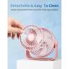 imageTriPole USB Desk Fan 45 Inches Portable Mini Fan Powerful 3 Speeds Wind Personal Desktop Fan with 360 Head Rotation for Home Office Car Indoor Outdoor BlackPink