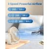 imageTriPole USB Desk Fan 45 Inches Portable Mini Fan Powerful 3 Speeds Wind Personal Desktop Fan with 360 Head Rotation for Home Office Car Indoor Outdoor BlackBeige