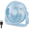 imageTriPole USB Desk Fan 45 Inches Portable Mini Fan Powerful 3 Speeds Wind Personal Desktop Fan with 360 Head Rotation for Home Office Car Indoor Outdoor BlackLight Blue