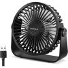 imageTriPole USB Desk Fan 45 Inches Portable Mini Fan Powerful 3 Speeds Wind Personal Desktop Fan with 360 Head Rotation for Home Office Car Indoor Outdoor BlackBlack