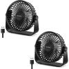 imageTriPole USB Desk Fan 45 Inches Portable Mini Fan Powerful 3 Speeds Wind Personal Desktop Fan with 360 Head Rotation for Home Office Car Indoor Outdoor BlackBlack  Black