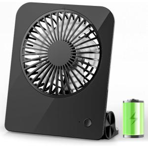 imageTriPole Desk Fan Small Portable Fan 2000 mAh Rechargeable Battery Fan Ultra Quiet 45 Inch Mini Travel Fan with 180 Tilt Folding and 3 Speeds Adjustable for Home Office Desktop WhiteBlack